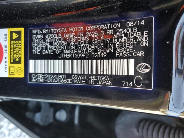 Photo 10 from auction – 2015 LEXUS ES 350 with VIN JTHBK1GG9F2152849