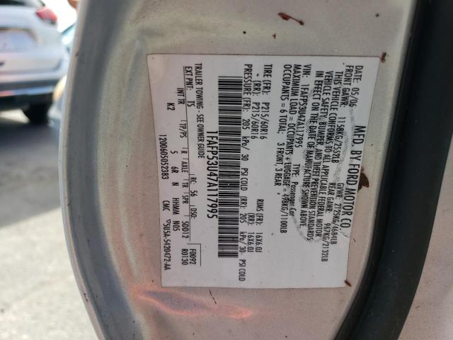 Photo 10 from auction – 2007 FORD TAURUS SE with VIN 1FAFP53U47A117995