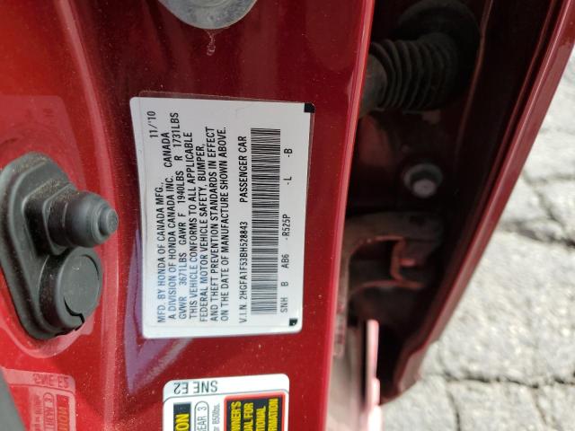 Photo 10 from auction – 2011 HONDA CIVIC LX with VIN 2HGFA1F53BH528843