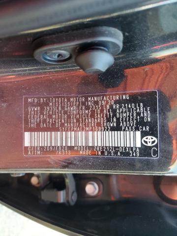 Photo 10 from auction – 2021 TOYOTA COROLLA LE with VIN 5YFEPMAE2MP169922