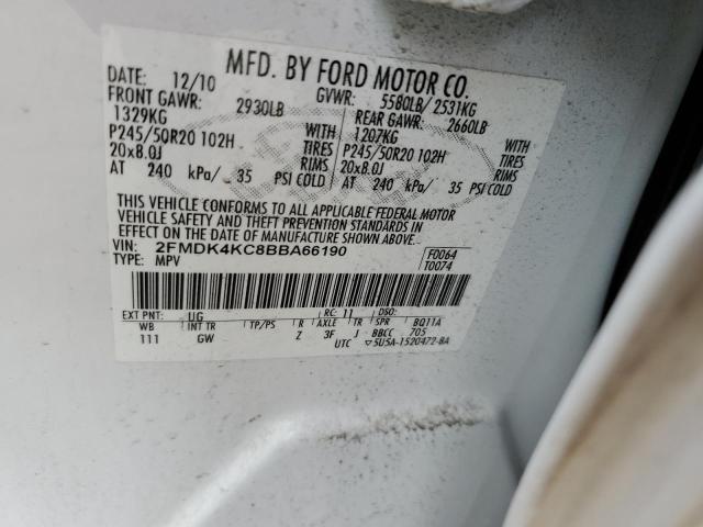 Photo 10 from auction – 2011 FORD EDGE LIMIT with VIN 2FMDK4KC8BBA66190
