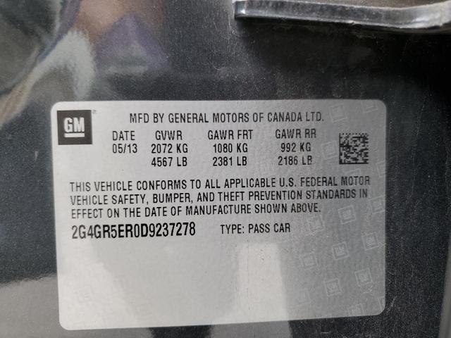 Photo 10 from auction – 2013 BUICK REGAL with VIN 2G4GR5ER0D9237278