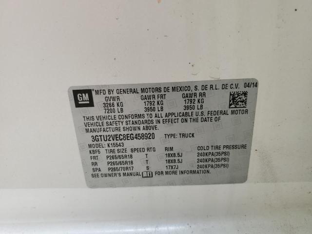 Photo 10 from auction – 2014 GMC SIERRA K15 with VIN 3GTU2VEC8EG458920