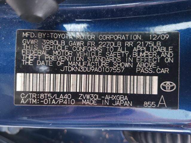 Photo 10 from auction – 2010 TOYOTA PRIUS with VIN JTDKN3DU9A0107557
