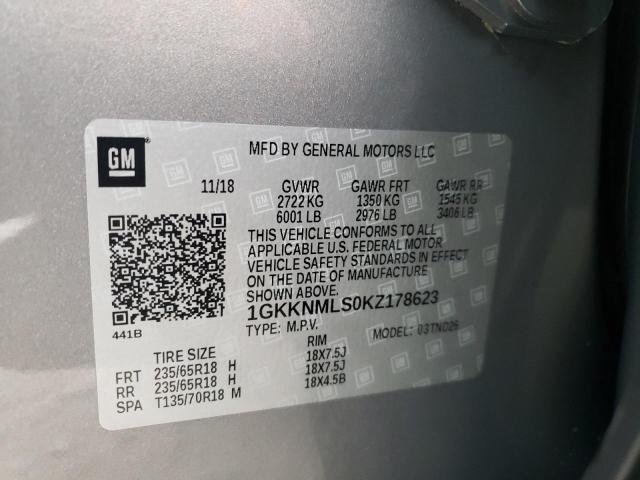 Photo 10 from auction – 2019 GMC ACADIA SLT with VIN 1GKKNMLS0KZ178623
