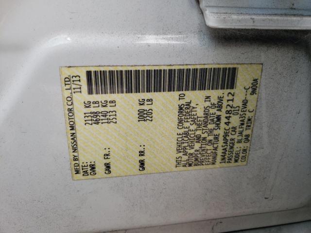 Photo 10 from auction – 2014 NISSAN MAXIMA S with VIN 1N4AA5AP9EC448212