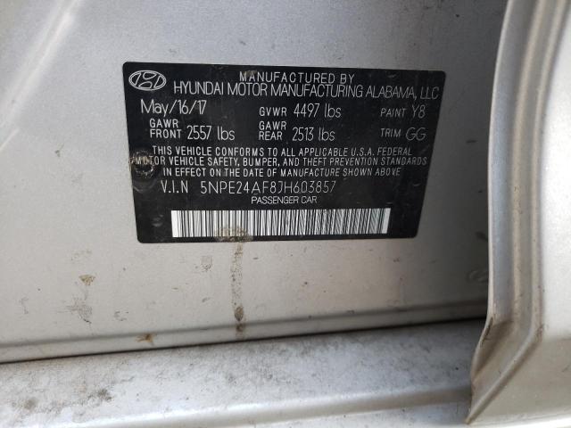 Photo 10 from auction – 2018 HYUNDAI SONATA with VIN 5NPE24AF8JH603857