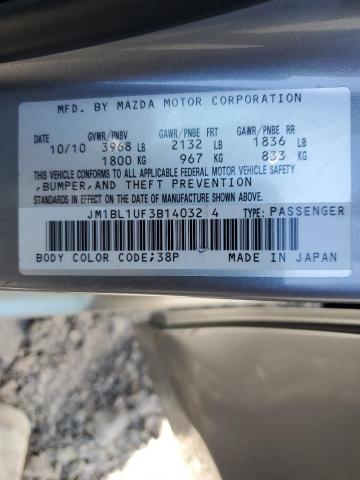 Photo 10 from auction – 2011 MAZDA 3 I with VIN JM1BL1UF3B1403214