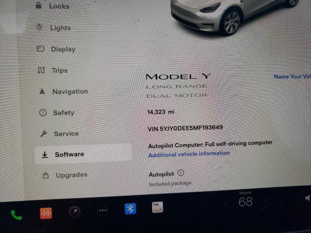 Photo 8 from auction – 2021 TESLA MODEL Y with VIN 5YJYGDEE5MF193649