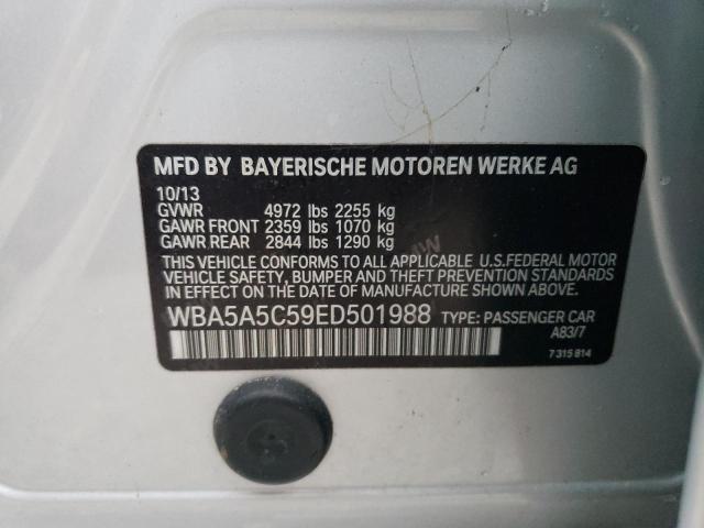 Photo 10 from auction – 2014 BMW 528 I with VIN WBA5A5C59ED501988
