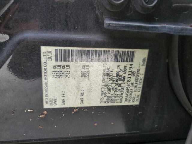 Photo 10 from auction – 2011 NISSAN MAXIMA S with VIN 1N4AA5AP3BC811194