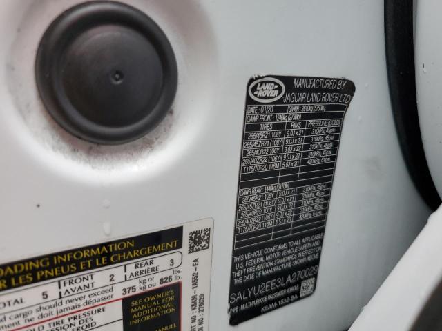 Photo 10 from auction – 2020 LAND ROVER RANGE ROVE with VIN SALYU2EE3LA270029