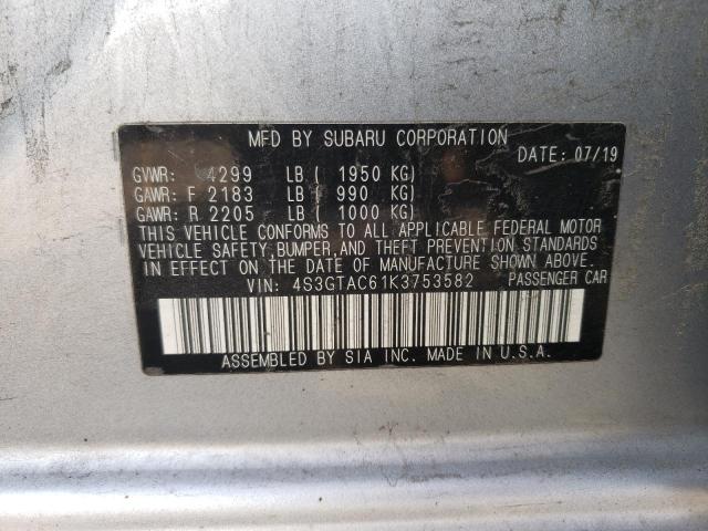Photo 10 from auction – 2019 SUBARU IMPREZA PR with VIN 4S3GTAC61K3753582