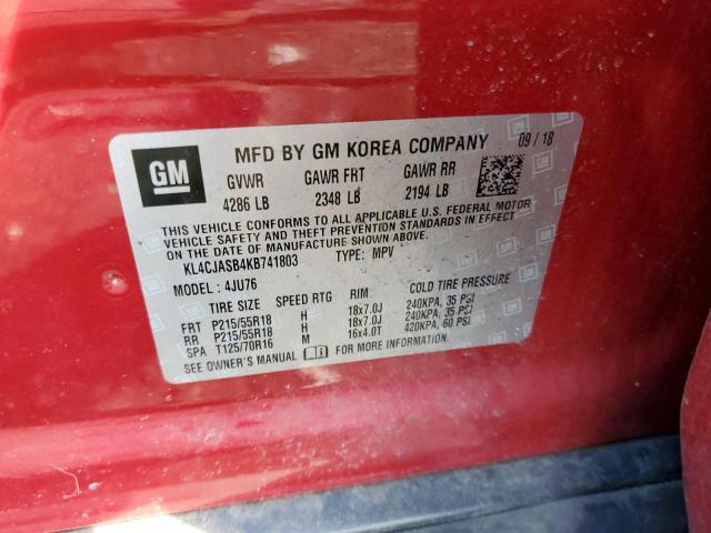 Photo 10 from auction – 2019 BUICK ENCORE PRE with VIN KL4CJASB4KB741803