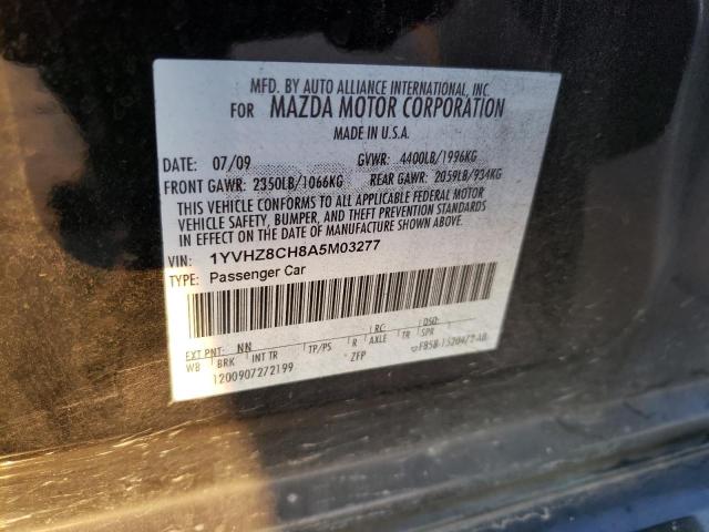 Photo 10 from auction – 2010 MAZDA 6 I with VIN 1YVHZ8CH8A5M03277