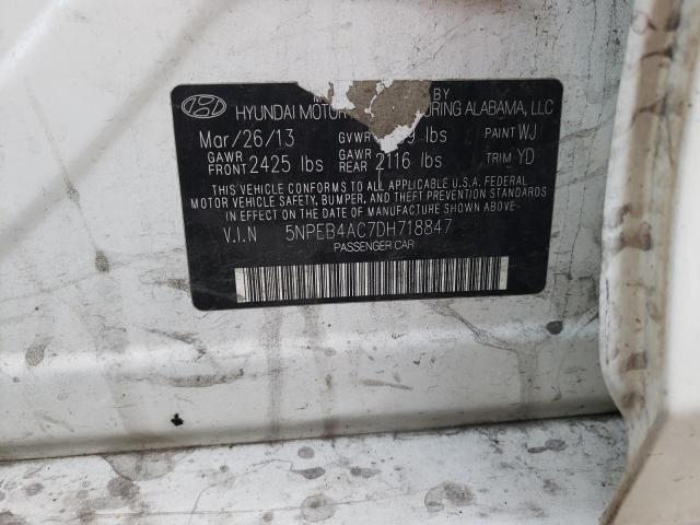 Photo 10 from auction – 2013 HYUNDAI SONATA GLS with VIN 5NPEB4AC7DH718847