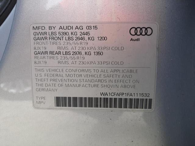 صورة رقم 10 من المزاد - 2015 AUDI Q5 PREMIUM مع VIN WA1CFAFP1FA111532