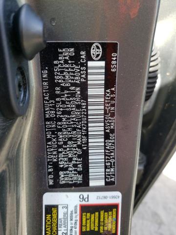 Photo 10 from auction – 2013 TOYOTA CAMRY L with VIN 4T1BF1FK7DU723487