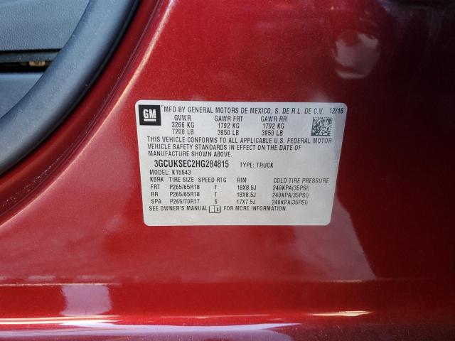 Photo 10 from auction – 2017 CHEVROLET SILVERADO with VIN 3GCUKSEC2HG284815