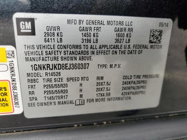 Photo 10 from auction – 2014 CHEVROLET TRAVERSE L with VIN 1GNKRJKD8EJ360307