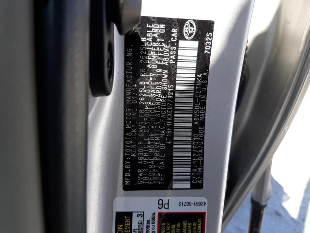 Photo 10 from auction – 2014 TOYOTA CAMRY L with VIN 4T1BF1FKXEU779215