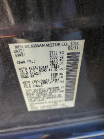Photo 10 from auction – 2011 NISSAN PATHFINDER with VIN 5N1AR1NN2BC628207