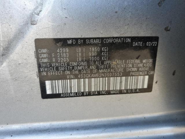 Photo 10 from auction – 2022 SUBARU IMPREZA SP with VIN 4S3GKAM62N3607553