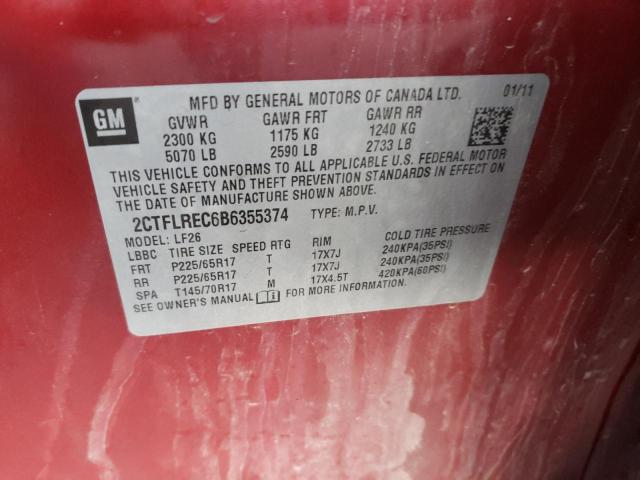 Photo 10 from auction – 2011 GMC TERRAIN SL with VIN 2CTFLREC6B6355374