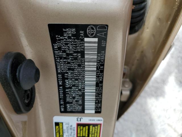 Photo 10 from auction – 2013 TOYOTA COROLLA BA with VIN 2T1BU4EE2DC976446
