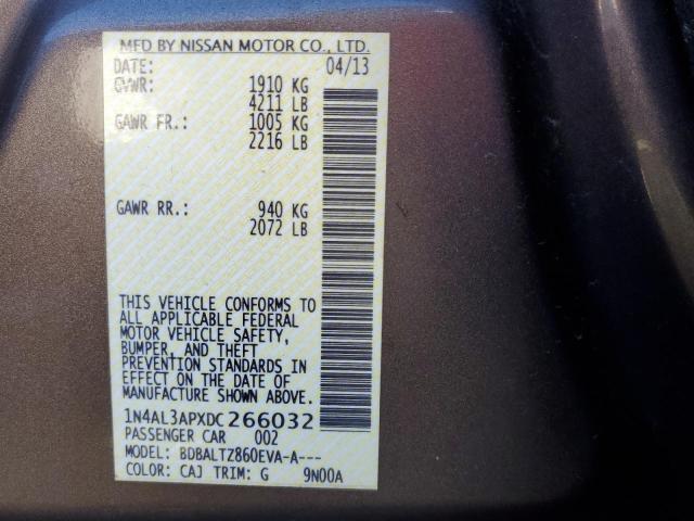 Photo 10 from auction – 2013 NISSAN ALTIMA with VIN 1N4AL3APXDC266032