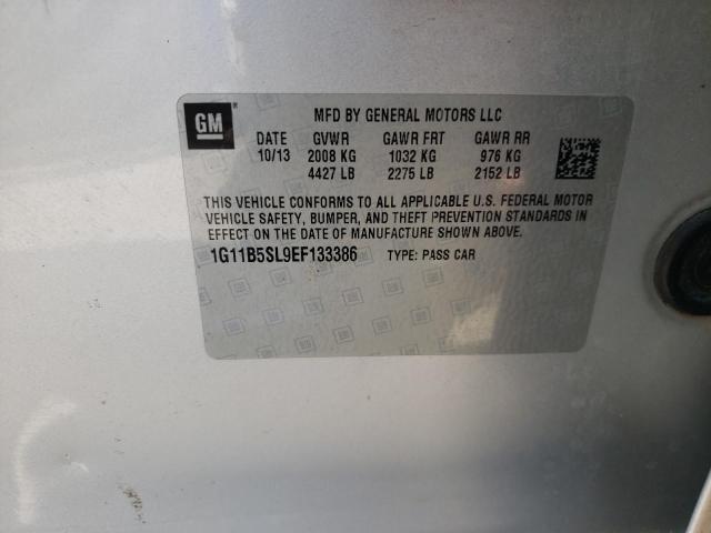 Photo 10 from auction – 2014 CHEVROLET MALIBU LS with VIN 1G11B5SL9EF133386