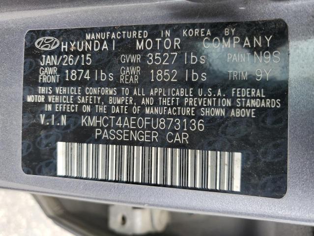 Photo 10 from auction – 2015 HYUNDAI ACCENT GLS with VIN KMHCT4AE0FU873136