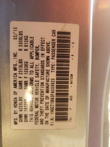 Photo 10 from auction – 2015 HONDA ACCORD EXL with VIN 1HGCT1B80FA008925