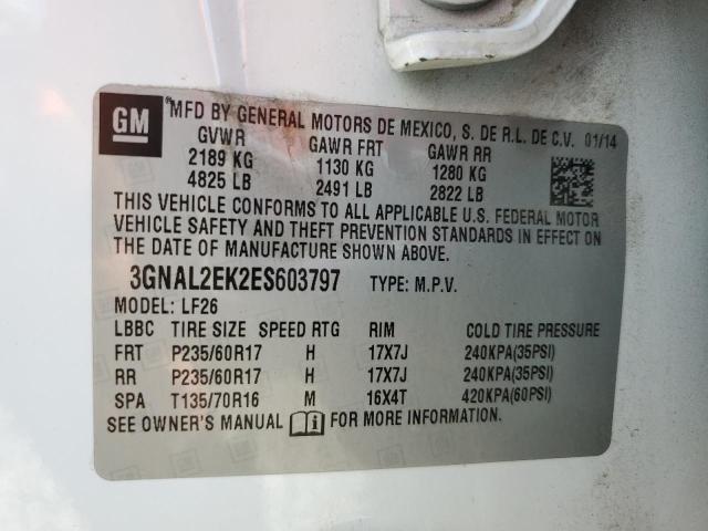 Photo 10 from auction – 2014 CHEVROLET CAPTIVA LS with VIN 3GNAL2EK2ES603797