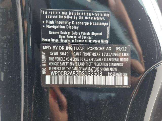 Photo 10 from auction – 2013 PORSCHE BOXSTER S with VIN WP0CB2A82DS132503