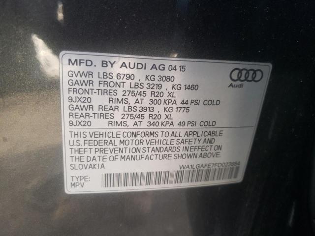 Photo 10 from auction – 2015 AUDI Q7 PREMIUM with VIN WA1LGAFE7FD023854