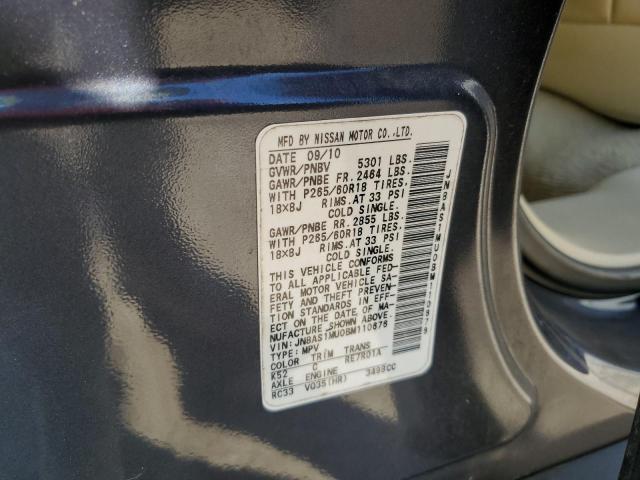 Photo 10 from auction – 2011 INFINITI FX35 with VIN JN8AS1MU0BM110676