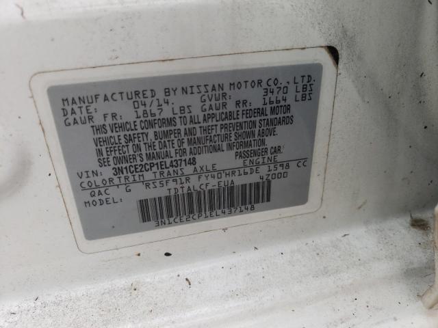 Photo 10 from auction – 2014 NISSAN VERSA NOTE with VIN 3N1CE2CP1EL437148
