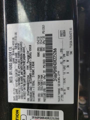 Photo 10 from auction – 2013 FORD FUSION SE with VIN 3FA6P0HR4DR225266