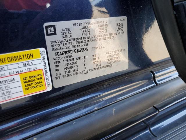 Photo 10 from auction – 2016 BUICK ENCLAVE with VIN 5GAKVCKD5GJ325535