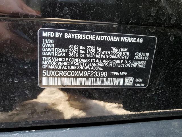 Photo 10 from auction – 2021 BMW X5 XDRIVE4 with VIN 5UXCR6C0XM9F23398