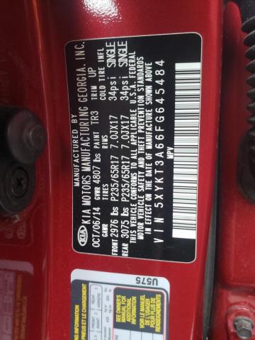 Photo 10 from auction – 2015 KIA SORENTO LX with VIN 5XYKT3A66FG645484