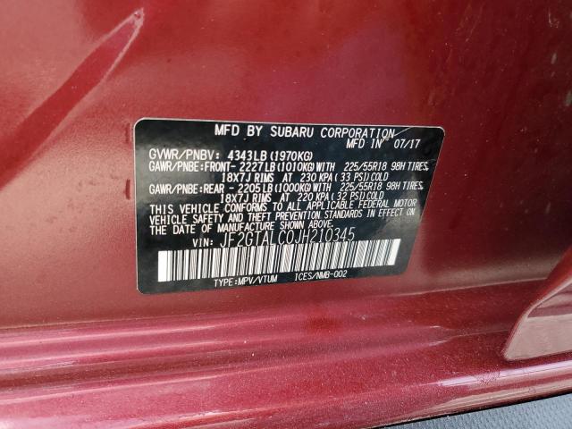 Photo 10 from auction – 2018 SUBARU CROSSTREK with VIN JF2GTALC0JH210345