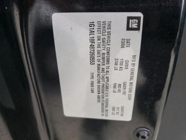 Photo 10 from auction – 2008 CHEVROLET COBALT LT with VIN 1G1AL18F487260553
