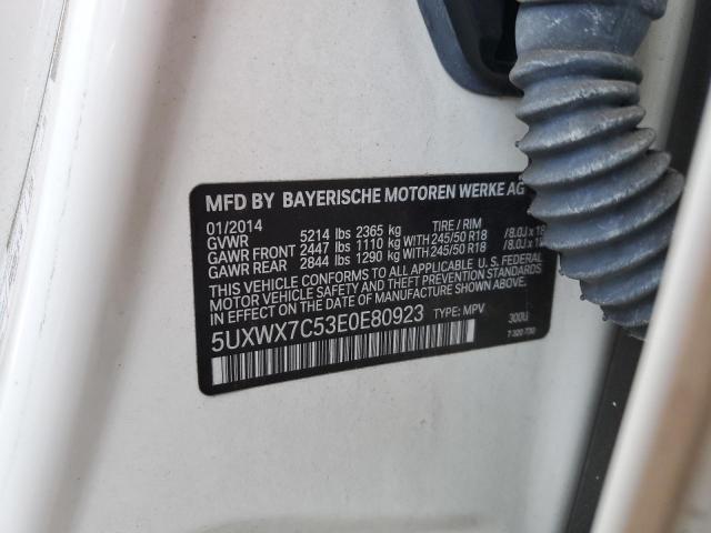 Photo 10 from auction – 2014 BMW X3 XDRIVE3 with VIN 5UXWX7C53E0E80923