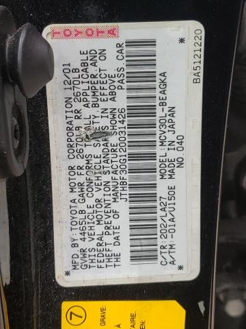 Photo 10 from auction – 2002 LEXUS ES 300 with VIN JTHBF30G120031426