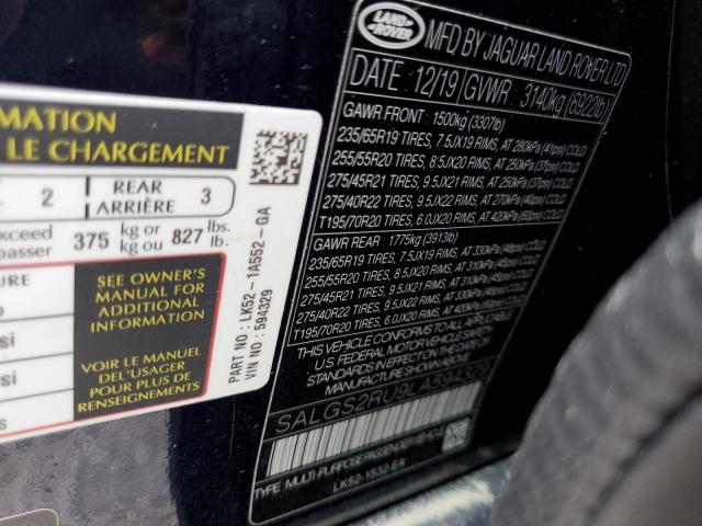 Photo 10 from auction – 2020 LAND ROVER RANGE ROVE with VIN SALGS2RU9LA594329