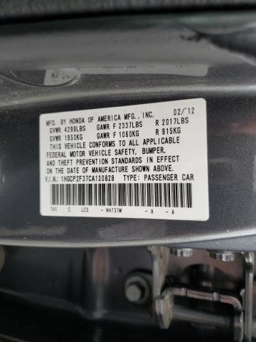 Photo 10 from auction – 2012 HONDA ACCORD LX with VIN 1HGCP2F37CA100828
