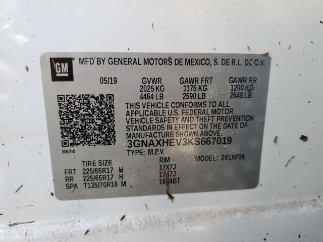Photo 10 from auction – 2019 CHEVROLET EQUINOX LS with VIN 3GNAXHEV3KS667019