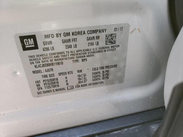 Photo 10 from auction – 2017 BUICK ENCORE PRE with VIN KL4CJBSB8HB119610